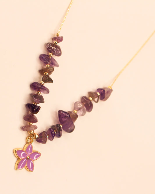 Flower and Stones Necklace